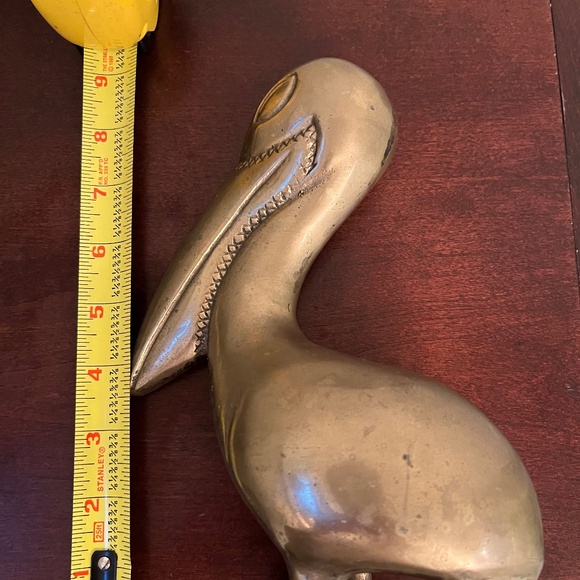 Vintage Large Brass Pelican Bird Figurine statue - Picture 2 of 8